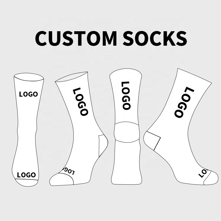 Custom OEM Dry Fit Cotton Sport Jacquard Terry Antibacterial Crew Socks